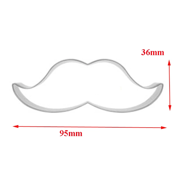 3pcs Tie Glasses Moustache Cookie Cutter Fondant Baking Mold