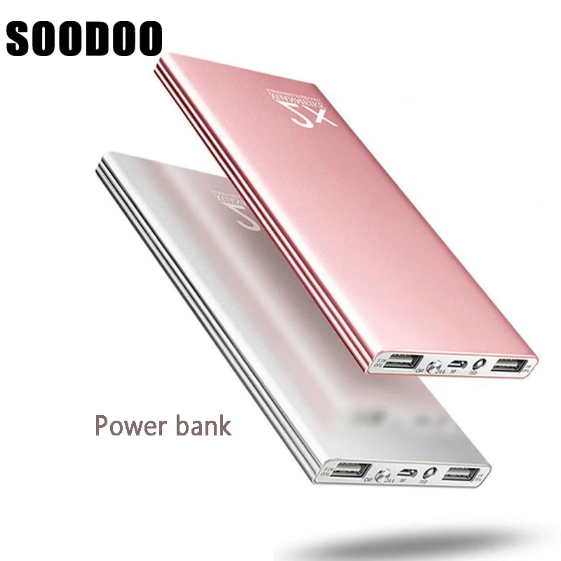 

SOODOO Waterproof Portable Power Bank 10000 MAh for All Smart Phone Battery Powerbank Fast Charging External Battery LED