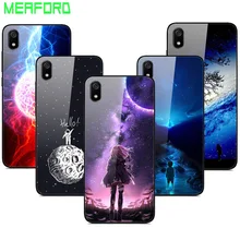 Для Xiaomi Redmi 7A 7 A чехол из закаленного стекла с изображением планеты космос, стеклянный чехол для задней панели, чехол для Xiaomi Redmi 7 7A Redmi7A, чехол Redmi7