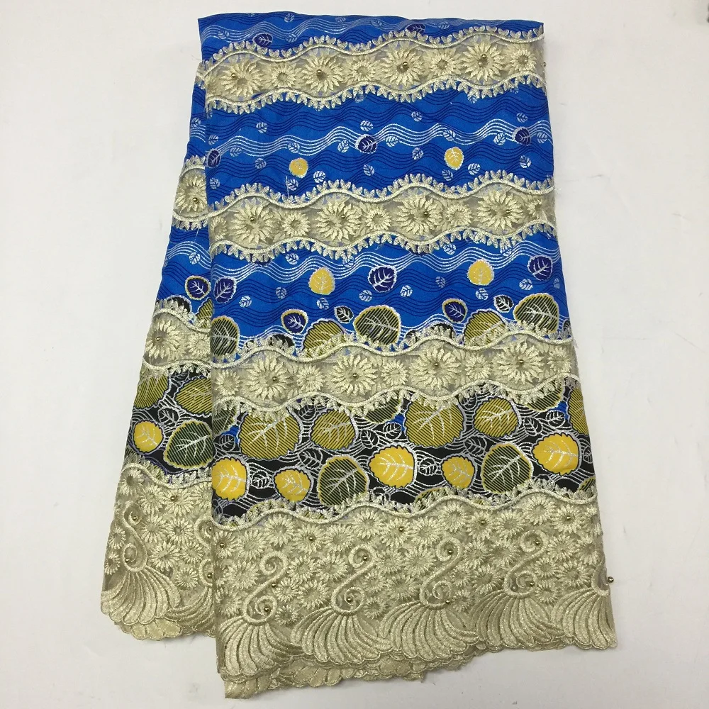 

water soluble net lace mesh fabric with beads patchwork african wax,2018 wholesale wax brode swiss embroidery lace dobby fabric