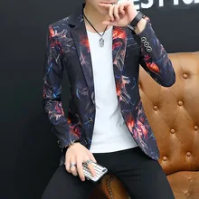 Весна мужские культивировать мораль печати tide костюм горячего тиснения цвет костюм