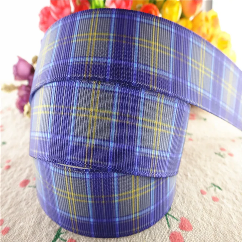 18032210 1" 25mm or 1.5" 38mm 5 yards/lot lattice printed grosgrain ribbons grid ribbon DIY handmade materials ribbon decoration ribbon supplies grosgrain ribbon