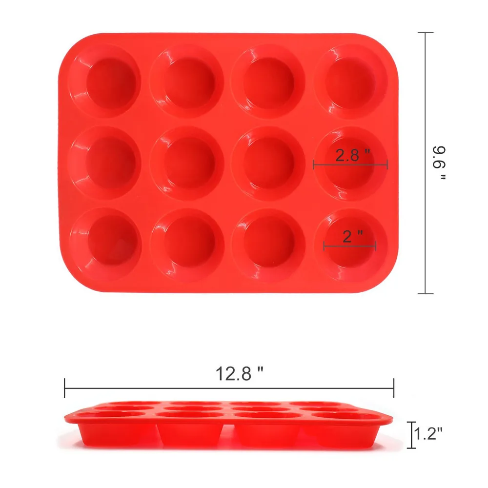 Высокое качество, силиконовая форма для торта, силиконовая форма для выпечки, 12 чашек, форма для кекса, кухонные принадлежности для еды#615