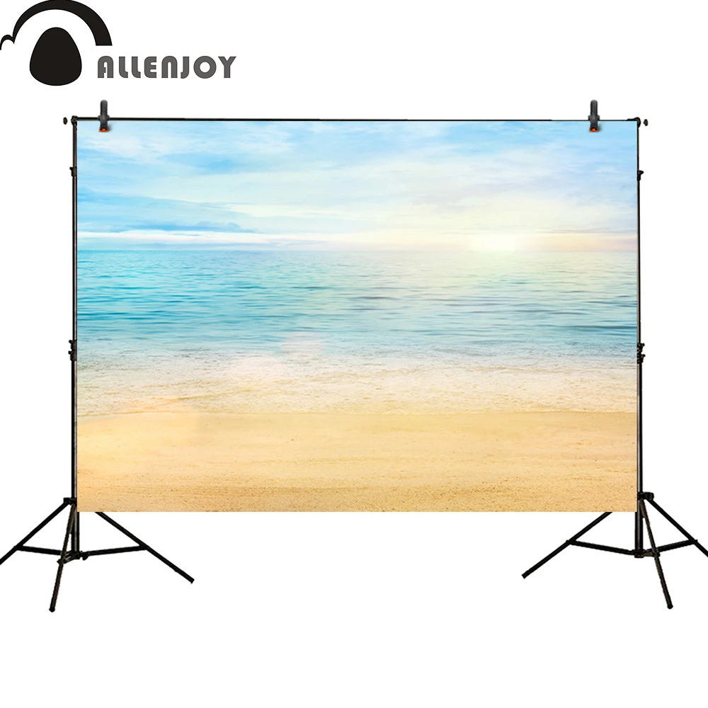 Фон для фотосъемки Allenjoy тропический мечтательный пляж песок вода Летняя