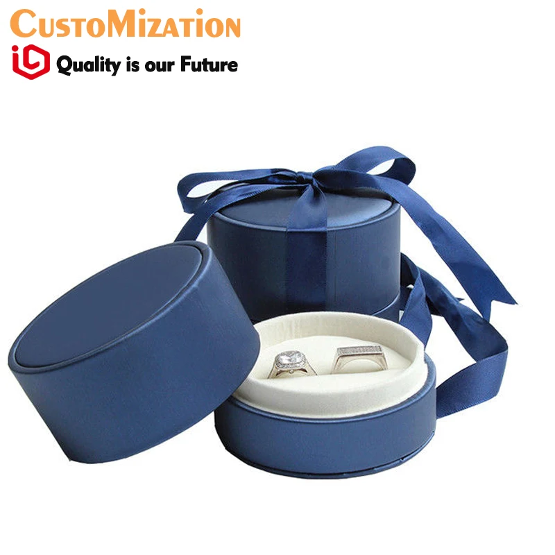 Fashion Decorative Round Jewelry Box For Earrings , Little Jewelry