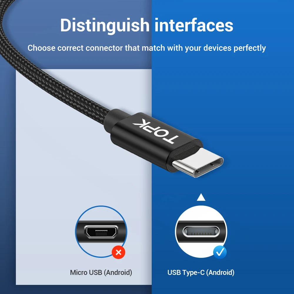 USB نوع C كابل يو إس بي C 3A سريع شحن كابل بيانات لسامسونج غالاكسي S10 S9 هواوي Xiaomi كابل شاحن الهاتف المحمول