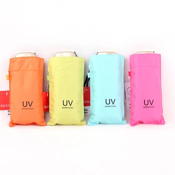 

Woman's Compact Umbrella Portable Small Mini Pocket Umbrellas Paraguas Five Folding Paraguas Light Travel Sun UmbrellasParasol