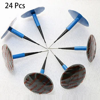 

24/Set Tyre Plug Patch Mushroom Patch 36mm Natural Rubber Tire Puncture Repair Wired Plug Tyre Fixing Universal Repairing