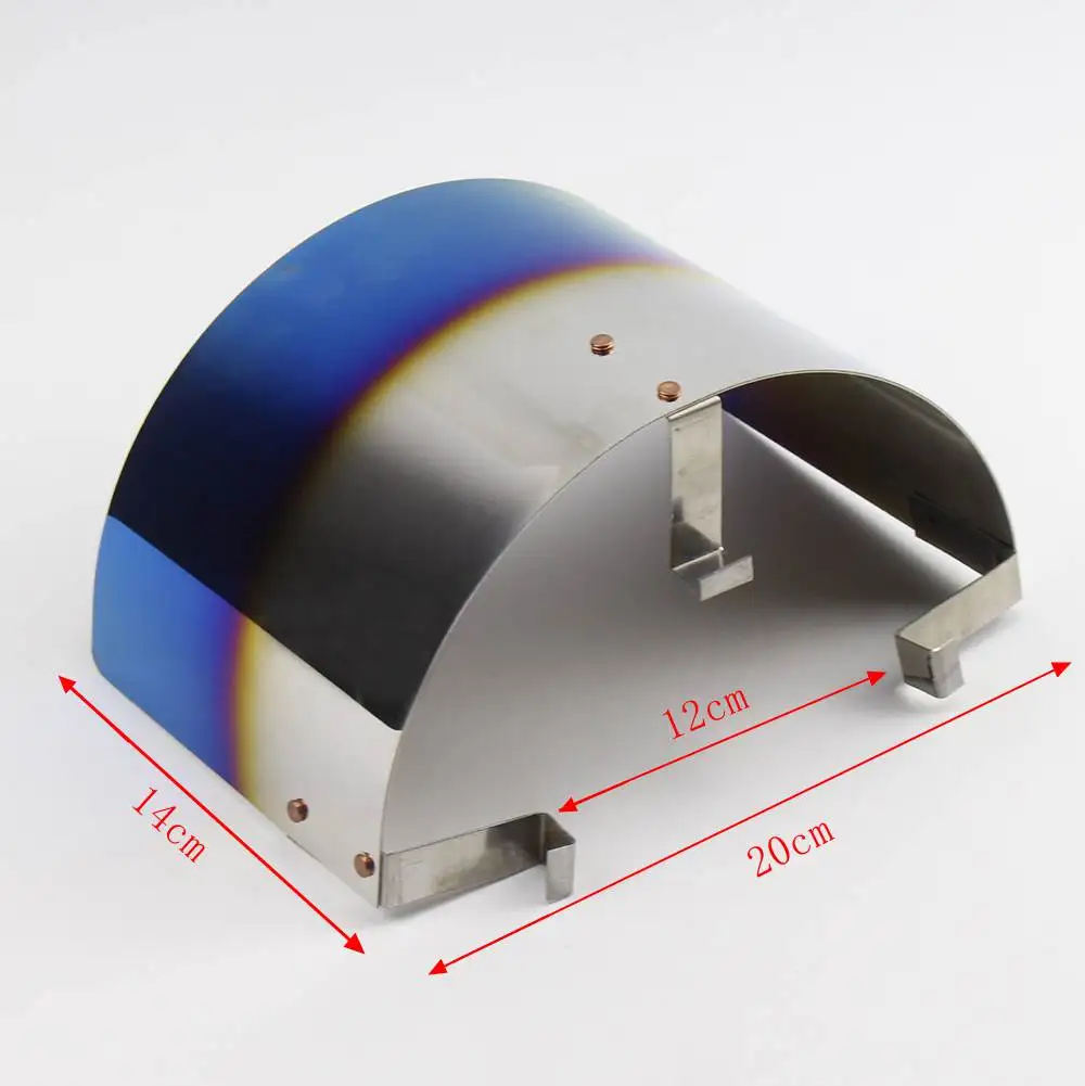 2,5-" Универсальный конус из нержавеющей стали Титан Синий тепловой щит воздухозаборный Фильтр Крышка