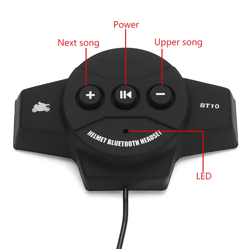 Водонепроницаемый наушник микрофон динамик Bluetooth мотоциклетный шлем гарнитура Bluetooth 4,1+ Edr для всех шлемов