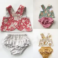 Цветок новорожденных Одежда для маленьких девочек одежда жилет футболки пачка Шорты для женщин Брюки для девочек комплект для маленьких девочек цветок прекрасный мягкая одежда