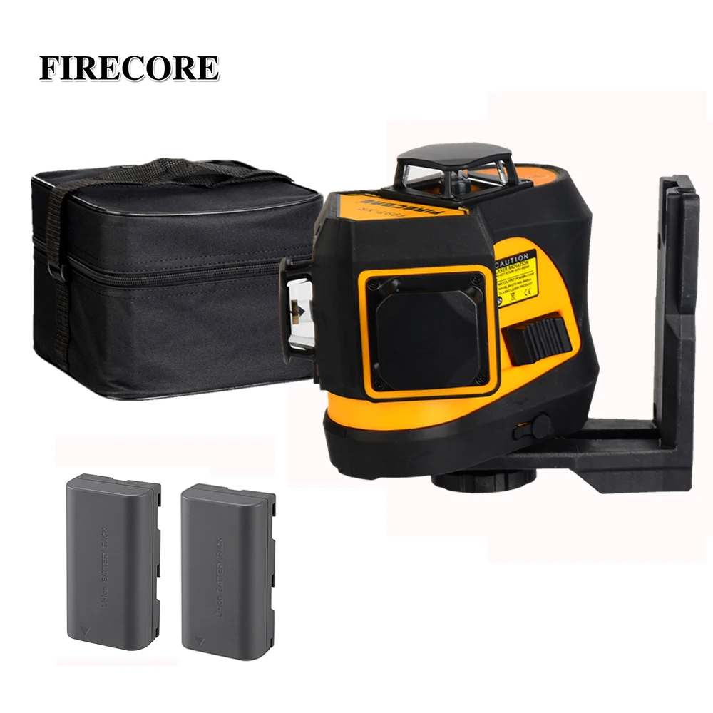 

FIRECORE F99T-XR 12Lines 3D Green Laser Level 2 Lithium Battery 360 Self Leveling Cross Line
