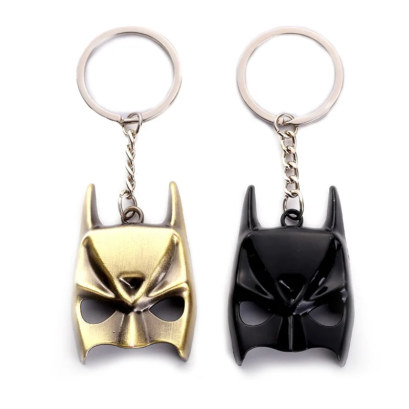Аниме Бэтмен темные брелоки рыцарь Бэтмен маска металлические подвески для ключей автомобиль ключница аксессуар фигурка игрушки кукла