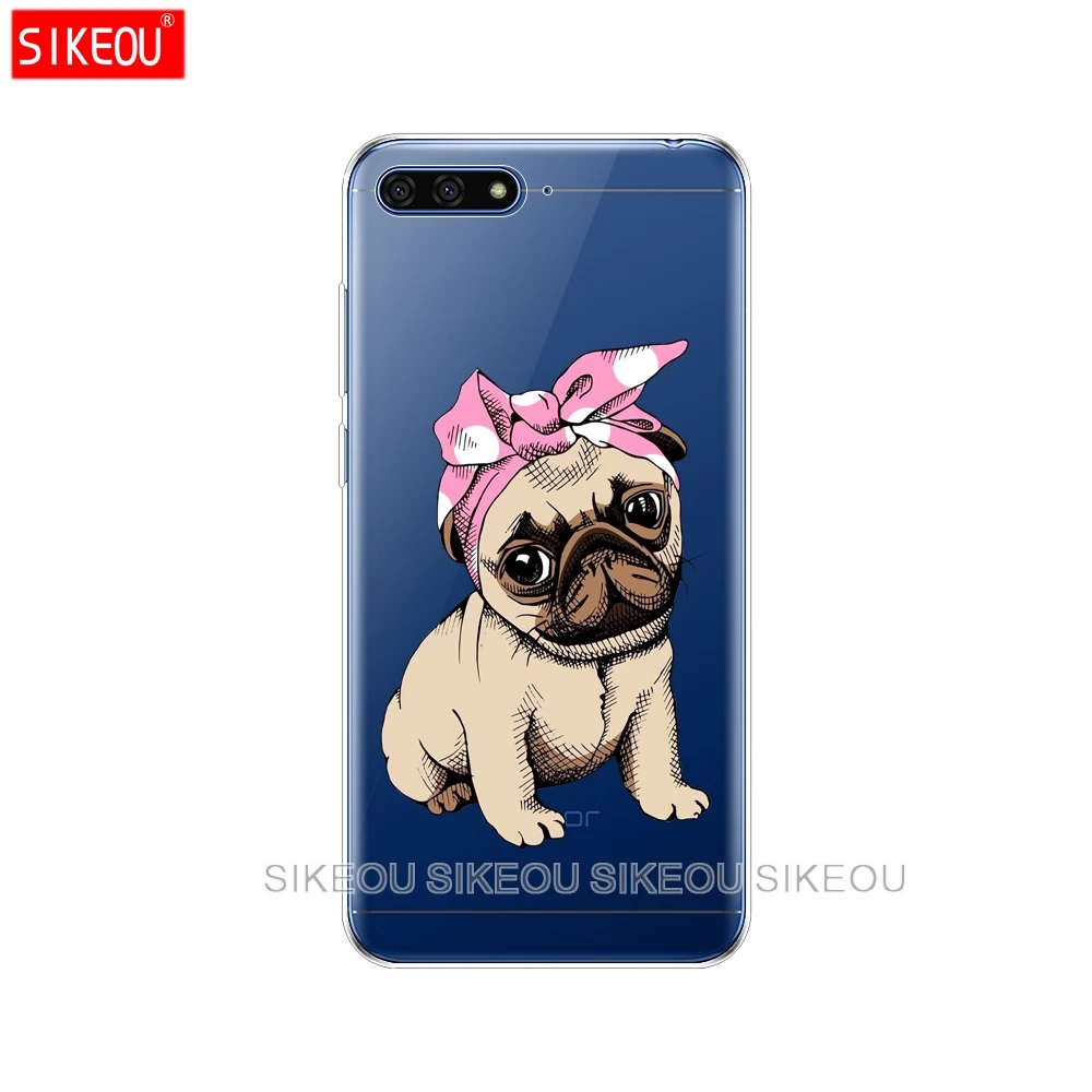 Силиконовый чехол для телефона Huawei Honor 7A PRO 7C Y5 Y6 Y7 Y9 2017 2018 Prime защитный с мультяшным