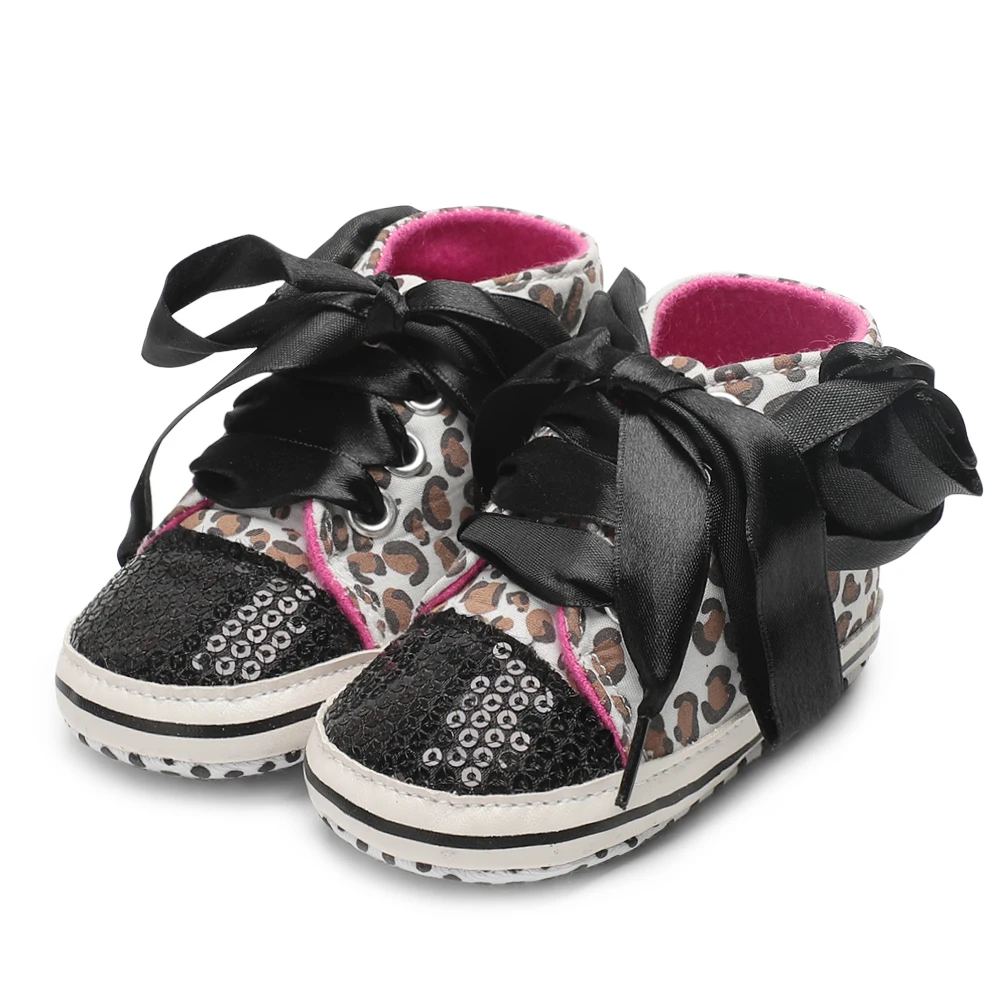 Детская обувь для новорожденных с леопардовым принтом; обувь для маленьких девочек и мальчиков; мягкие хлопковые нескользящие повседневные парусиновые кроссовки для девочек на вечеринку