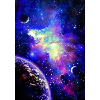 

Cosmic Galaxy 5D DIY Round Diamond Painting Embroidery Drill Needlework Cross Craft Stitch Kit Home Decor