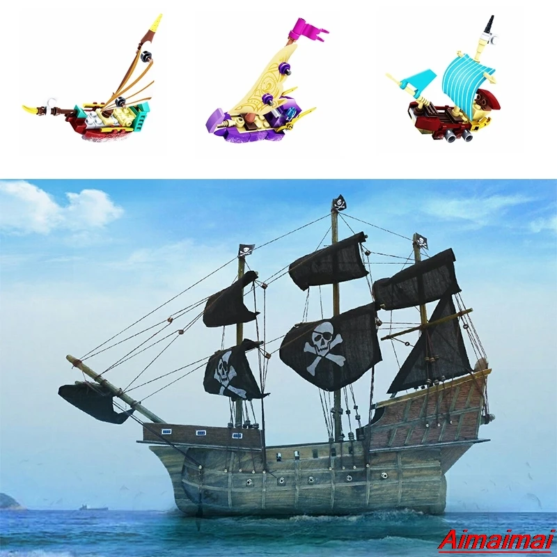 

Legoing Pirate Boat Pirates of the Caribbean Building Blocks Educational Bricks Compatible with DIY Toys Children Gifts Legoings