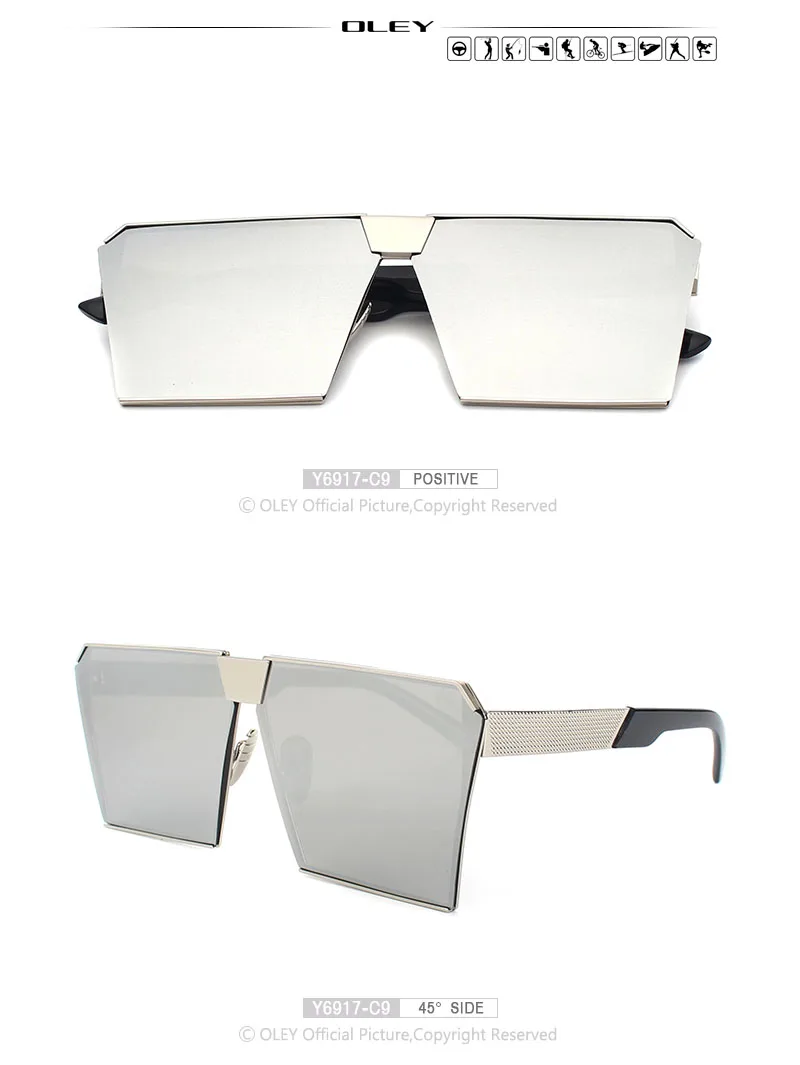 Модные квадратные солнцезащитные очки с плоским покрытием для мужчин, роскошные негабаритные женские стильные линзы в стиле ретро, женские очки Y6917