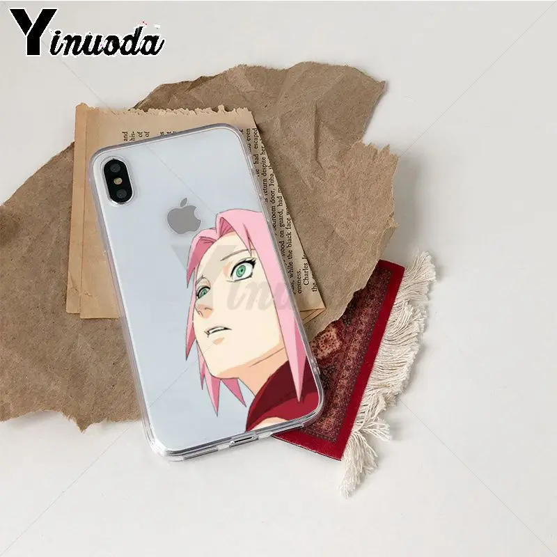 Чехол для телефона Yinuoda Naruto Sasuke Sakura Anime iPhone X Xs Xr XsMax 6 6s Plus 7 7plus 8 8plus 5 5s 5c SE|Бамперы| |