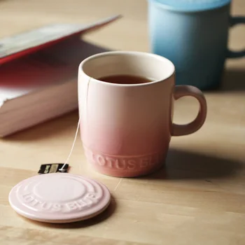 

coffee mug the gradient color pink blue ceramic cute cups and mugs with handgrip lid 450ml high quality eco-friendly gifts cup