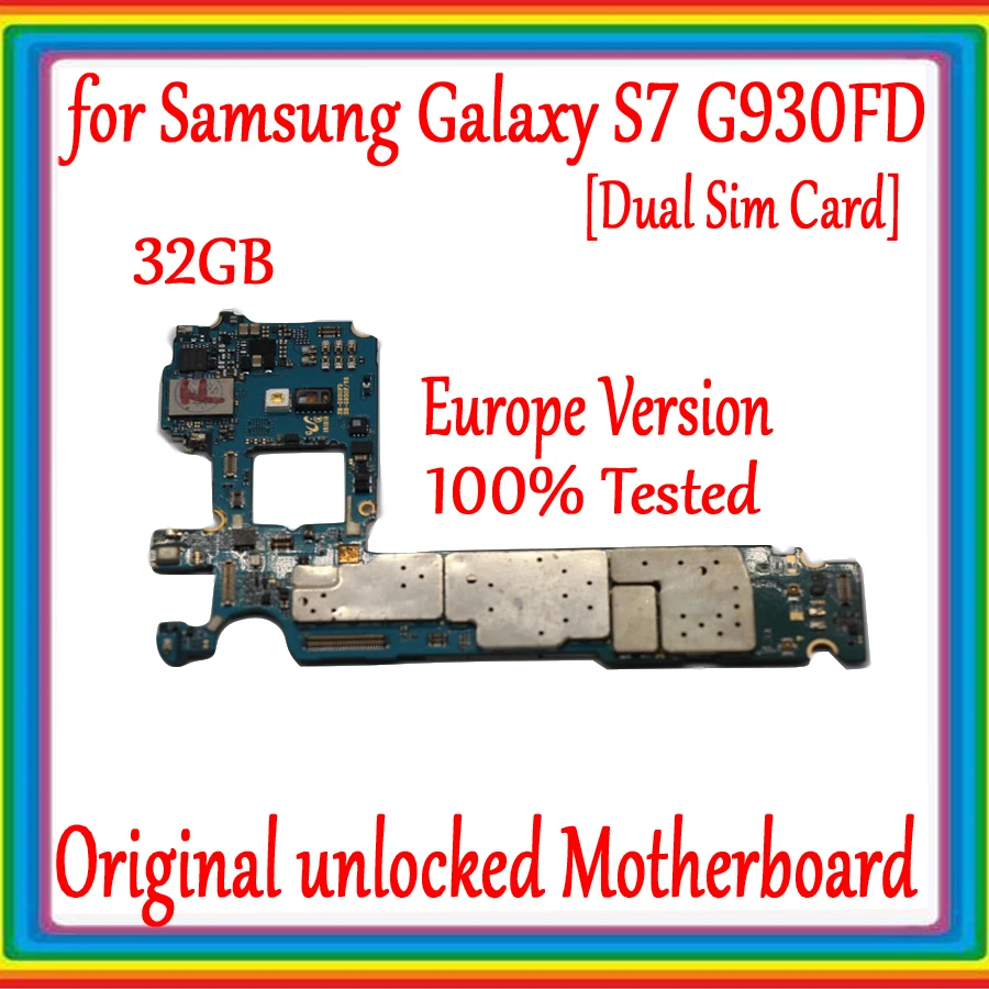 32 Гб Две sim-карты для samsung Galaxy S7 G930FD материнская плата, оригинальная разблокированная для Galaxy S7 G930FD материнская плата+ полные чипы