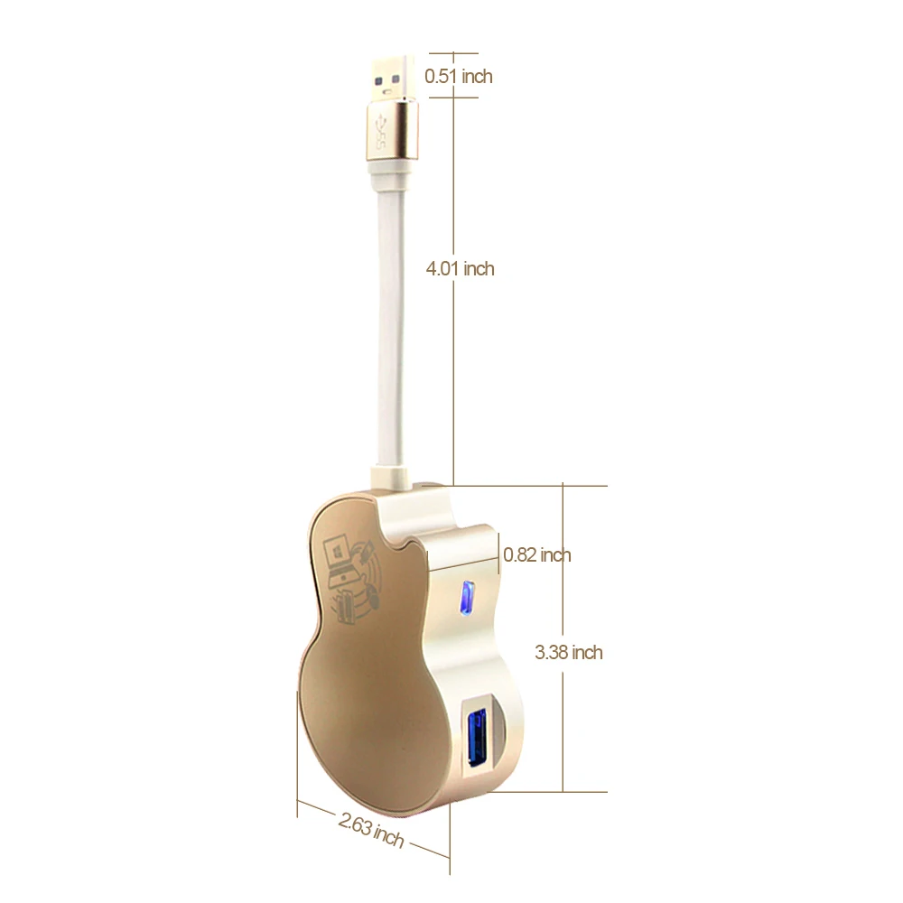 Chyi 5 в 1 USB 3.0 концентратор Многофункциональный сетевой адаптер RJ45 Ethernet 3 Порты и разъёмы Гитары маршрутизатор концентратора + micro USB Мощность