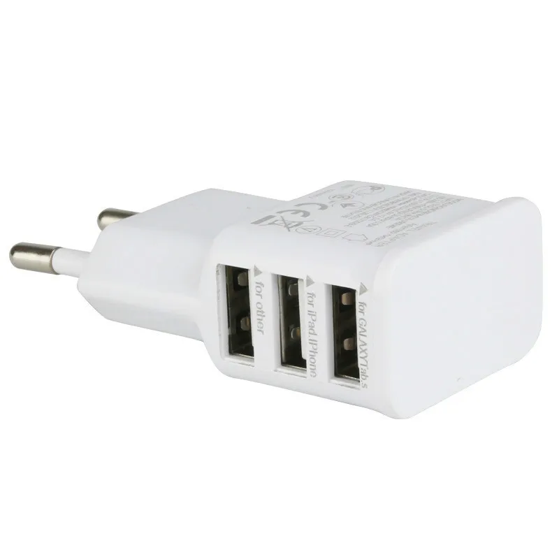 Высококачественное умное зарядное устройство с 3 USB портами и вилкой