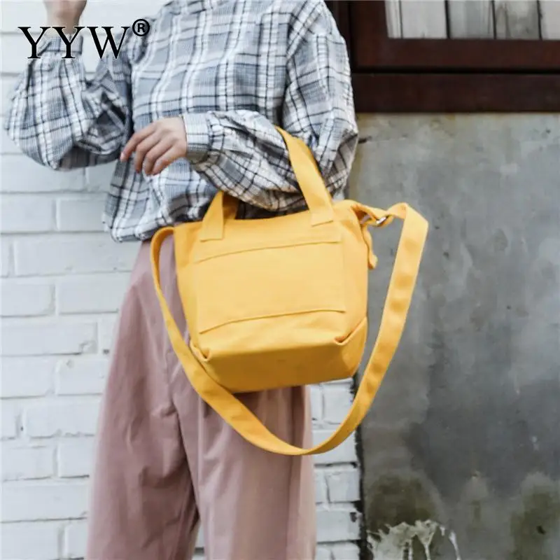 

Canvas Handbag 2018 Fashion Women Soft Shoulder Bags Casual Shoulder Bags Female Yellow Travel Crossbody Bags Bolsos Mujer