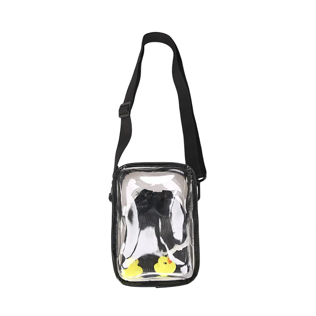 

Maison Fabre Fashion Clear Transparent PVC Shoulder Bags Messenger Bag Versatile Solid Color Large Capacity Crossbody Bag