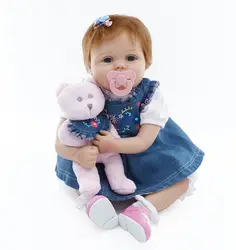Новый bebe 55 см силикона Reborn Baby куклы Boneca Reborn реалиста куклы для принцессы подарок на день рождения Bebes Reborn