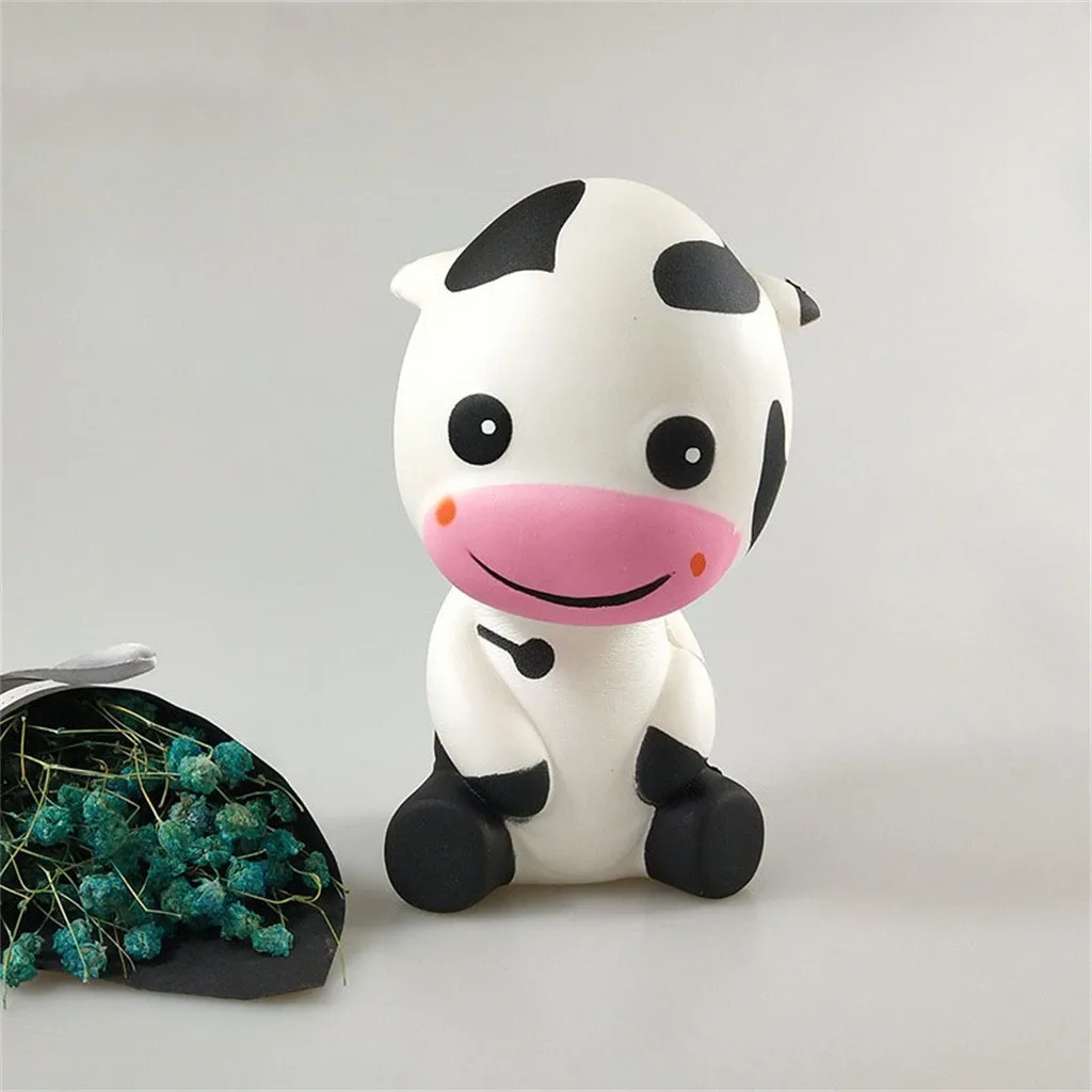 Резиновые Игрушки из мультфильмов Kawaii корова медленно расправляющиеся мягкие игрушки Ароматические сжимающаяся игрушка Коллекция вылечить снимает стресс рост A516