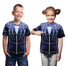 Boy's T-shirt Children's Clothes Kid's T-shirt for Boys Marvel Spider Man Summer Short Sleeves Unisex Boy's Girl's Tops