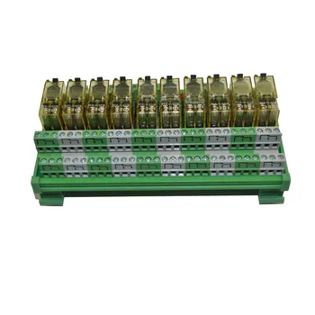 

10 Channel DPDT DIN Rail Mount IDEC RJ2S Interface Relay Module