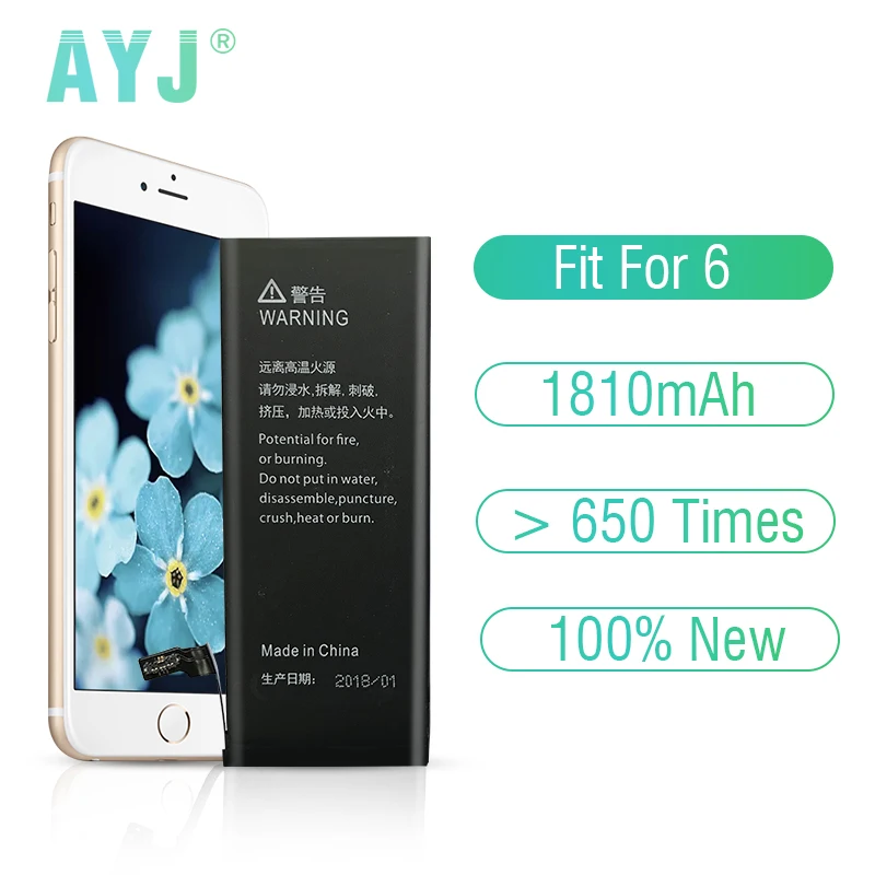 AYJ Original Battery For iphone 6 6G 6S Plus Real Capacity mobile phone replacement battery with free Case+Tools Kit 0 cycle AYJ Original Battery For iphone 6 6G 6S Plus Real Capacity mobile phone replacement battery with free Case+Tools Kit 0 cycle