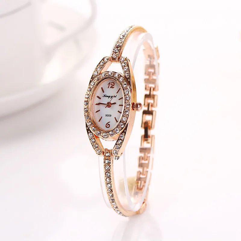 Top Brand Women Bracelet Watch Ladies Stainless Steel Thin Dress Watches Star Diamond Wristwatch Clock Ladies Bracele 