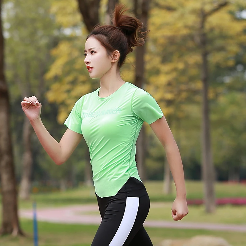Hiking Walking Tops Women Sport T Shirt Quick Dry Breathable Gym Shirt Girl Running T-shirts Sports Short Sleeve Dropship XXL (4)