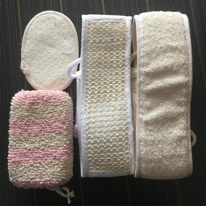 5 стилей Отшелушивающий ремешок для ванной душ Loofah скребок тела кисточки