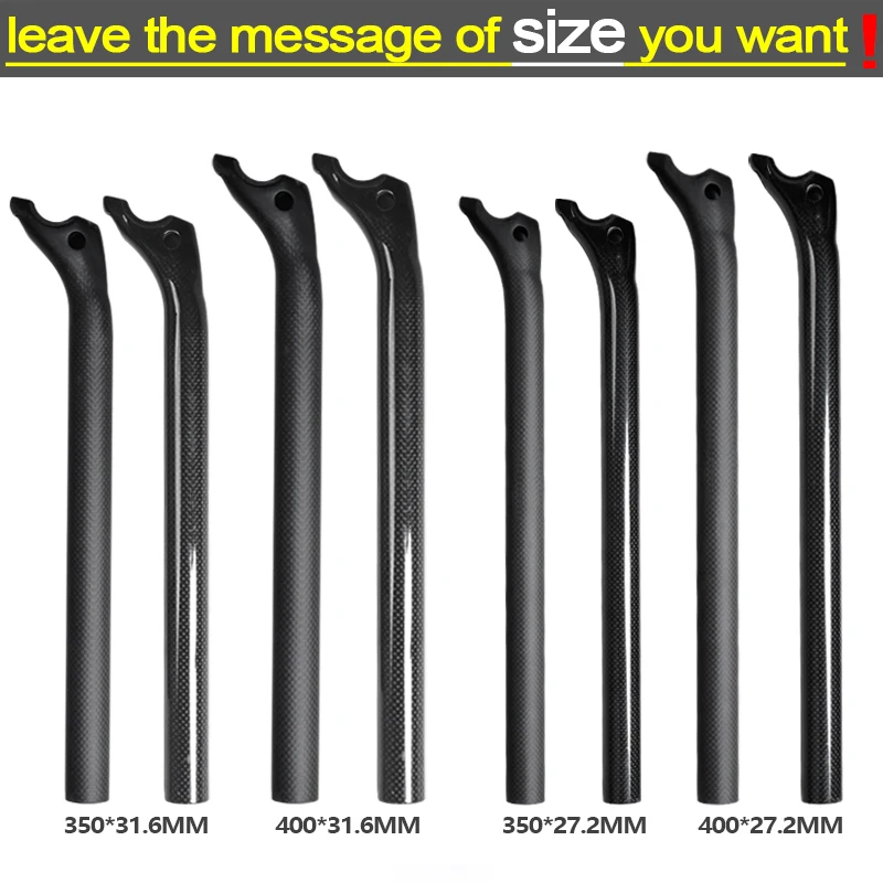 Carbon Fiber MTB Bicycle Parts Set Flat or Riser Handlebar Handlebar + Stem + Seatpost 3K Glossy Matte