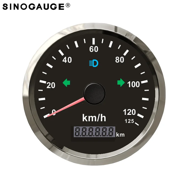 85mm analog GPS speedometer 125kph 