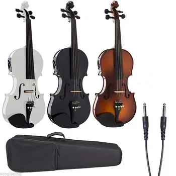 

4-string electronic violin playing electroacoustic violin, ebony accessories