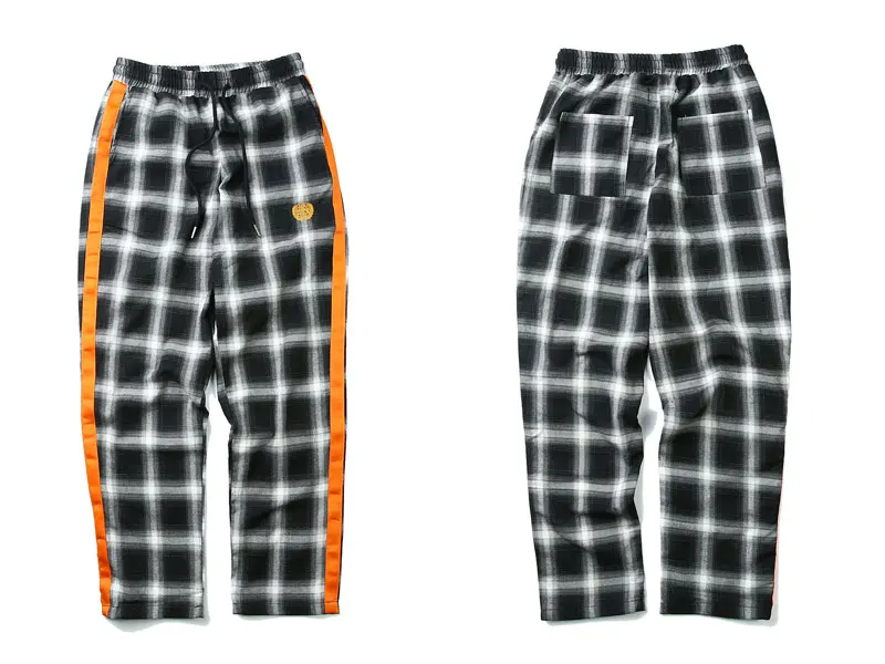 Side Ribbon Plaid Pants 8