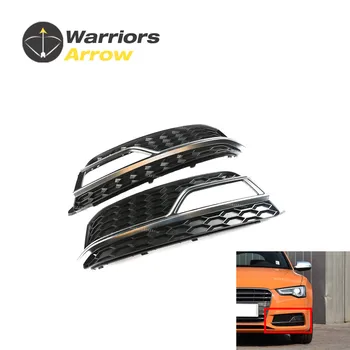 

8T0807681M 8T0807682M For Audi A5 S5 2013 2014 2015 Pair Front Left+Right Lower Bumper Fog Light Grill Trim Chrome