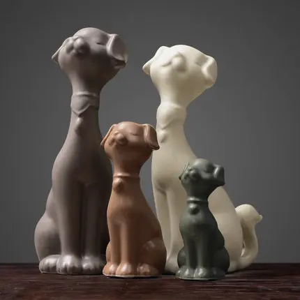 

New Nordic Home Decoration New Room Decoration Creative Animal Sculpture Dog Figurine Ornaments Decoration