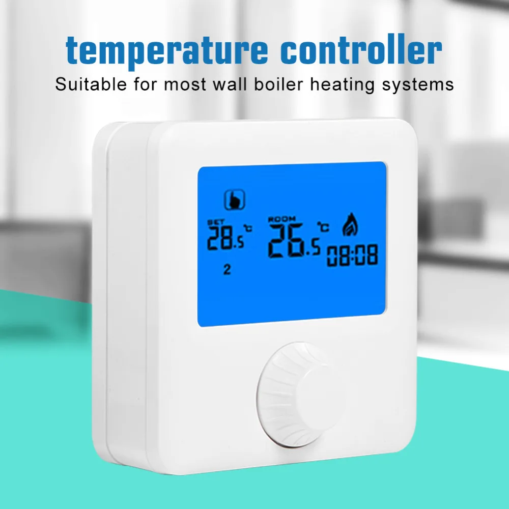 New LCD Digital Thermostat RF Wireless Heating Programmable Thermostat Temperature Controller