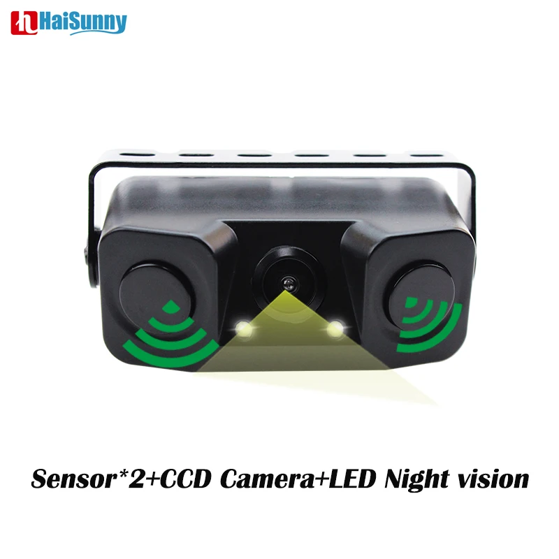 

HaiSunny 2in1 Car Parking Reverse Sensors Parktronic Radar Sound Alarm Systems With Night Vision Reverse Backup Vehicle Camera