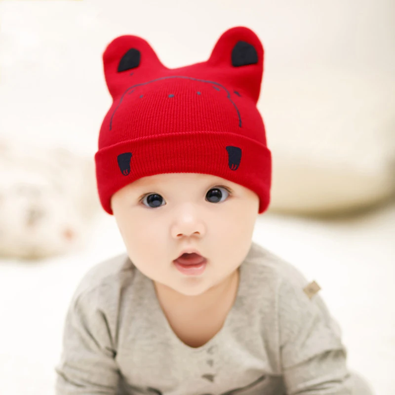

SIMPLESHOW New Autumn And Winter Crochet Children's Hat Baby Warm Cap PomPom Ball Cap Girl Hat Young Children's Wear Boy Hat