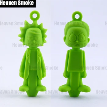 

2pcs Rick and Mort Smoking Pipes Kit w/Metal Bowl Tobacco Pipe+Silicone Ashtray Portable Anti-scalding Ash Tray Cigarette Holder
