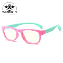 Винтаж блокировки синий свет детские очки для мальчиков и девочек с принтом в виде квадратичная ясная компьютер прозрачные оправы для очков UV400