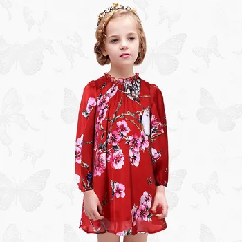 

W.L.Monsoon Girls 'Ortensia' Dress with Handmade Dragonfly 2017 Brand Princess Dress Long Sleeve Robe Fille Clothes Kids Dresses