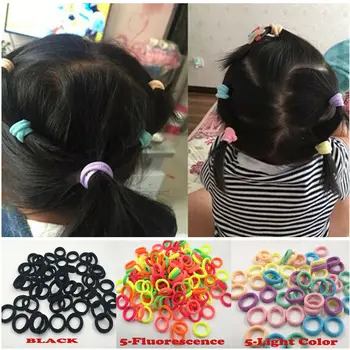 

NEW 50 PCS Elastic Rubber Hair Ties Bands Rope Ponytail Holder Rubber String For Kid Girl Newborn Accessories